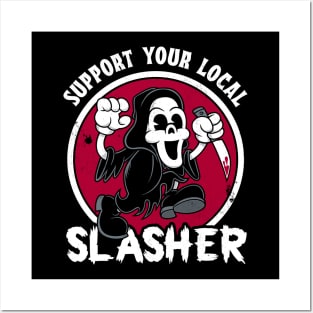 Support Your Local Slasher - Creepy Cute Vintage Cartoon Horror Posters and Art